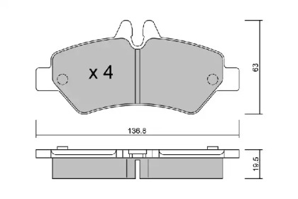 Комплект тормозных колодок AISIN BPVW-2001